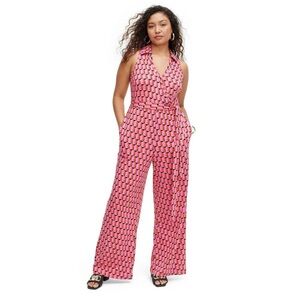 Diane Von Furstenberg for Target Pink Sleeveless Jumpsuit. NWT. Size XL